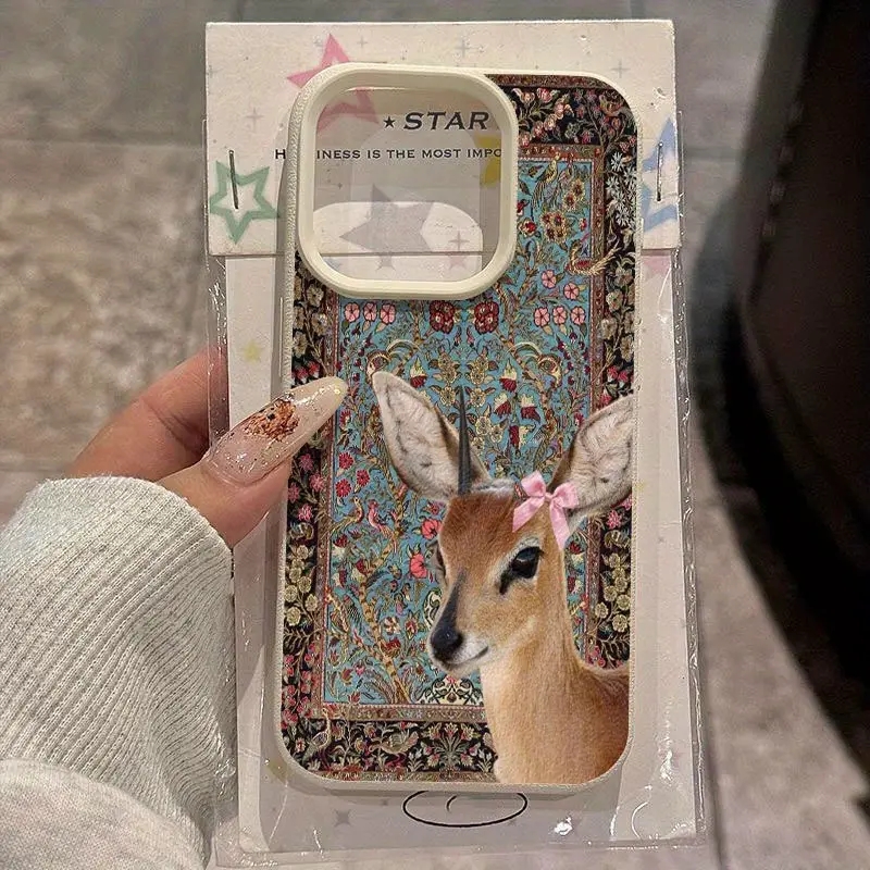 Tablets - Casing Ponsel Pola Silikon Vintage Deer