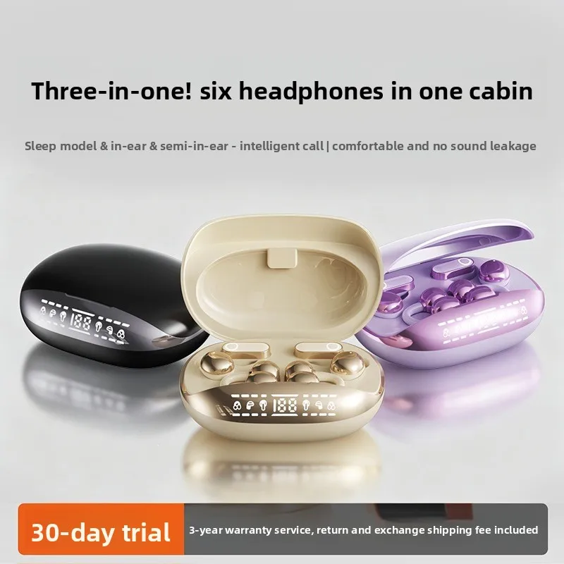 Sleep Mask Headphones Bluetooth - 6 Pasang Earbud Nirkabel Bluetooth, Headphone