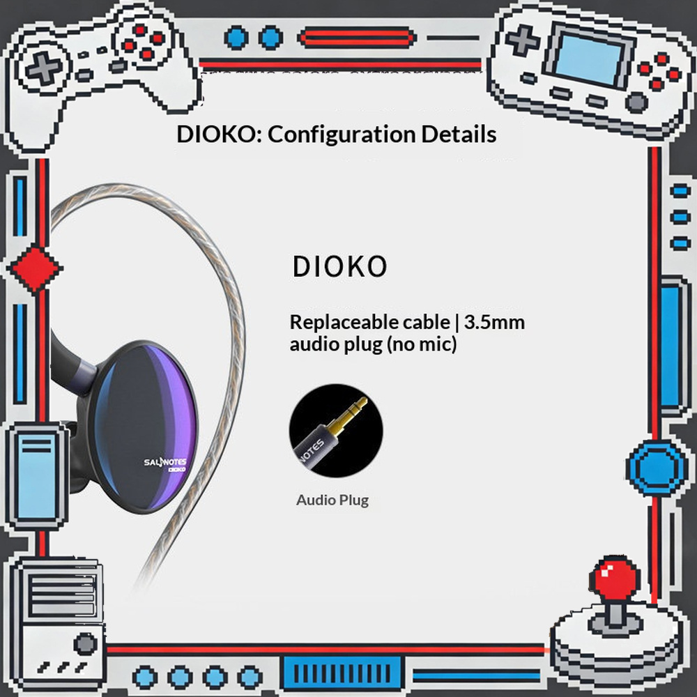 Planar Magnetic Iem Earphones - 7Hz x Crinacle Dioko Planar Magnetic