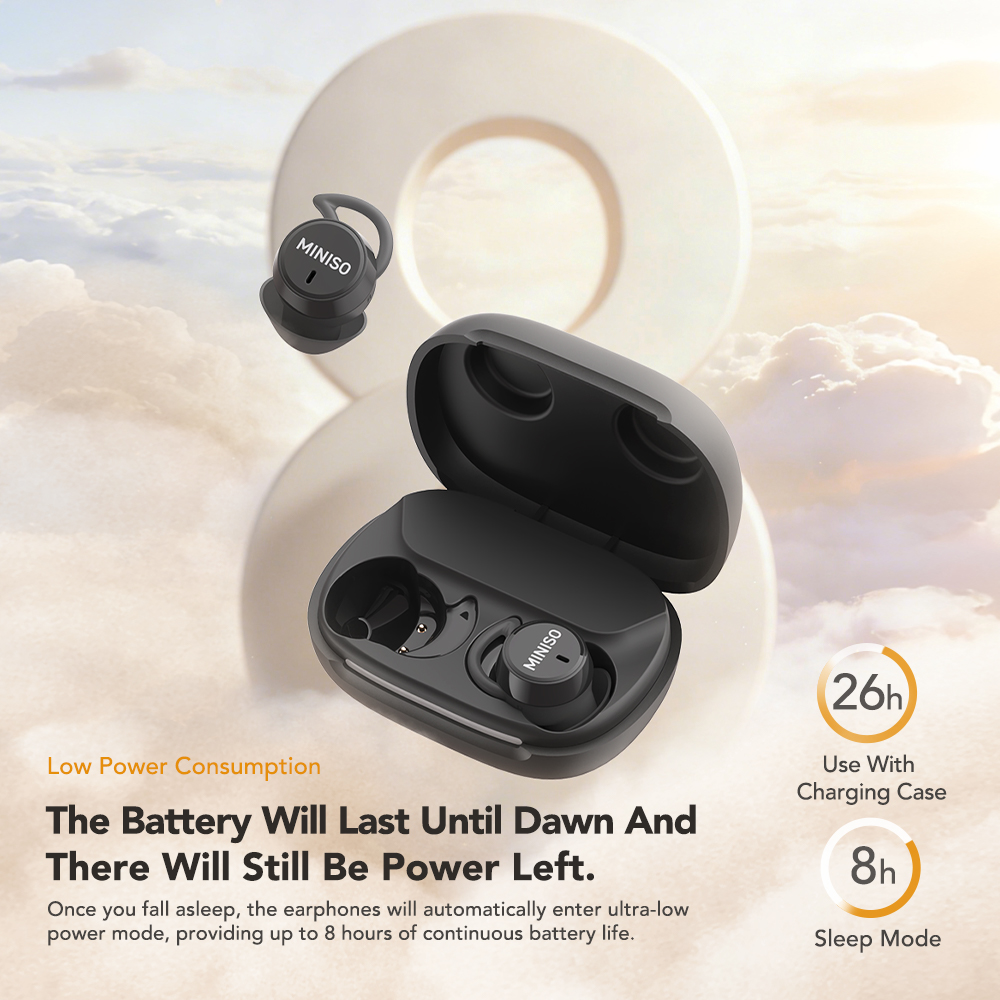 Earbud Nirkabel MINISO MS217:  - Sleep Mask Headphones Bluetooth ulasan dan harga