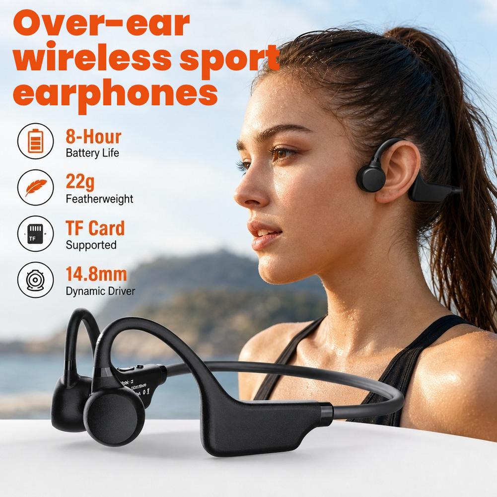 Headphone Konduksi Tulang, Tid - Bone Conduction Running Headphones ulasan dan harga