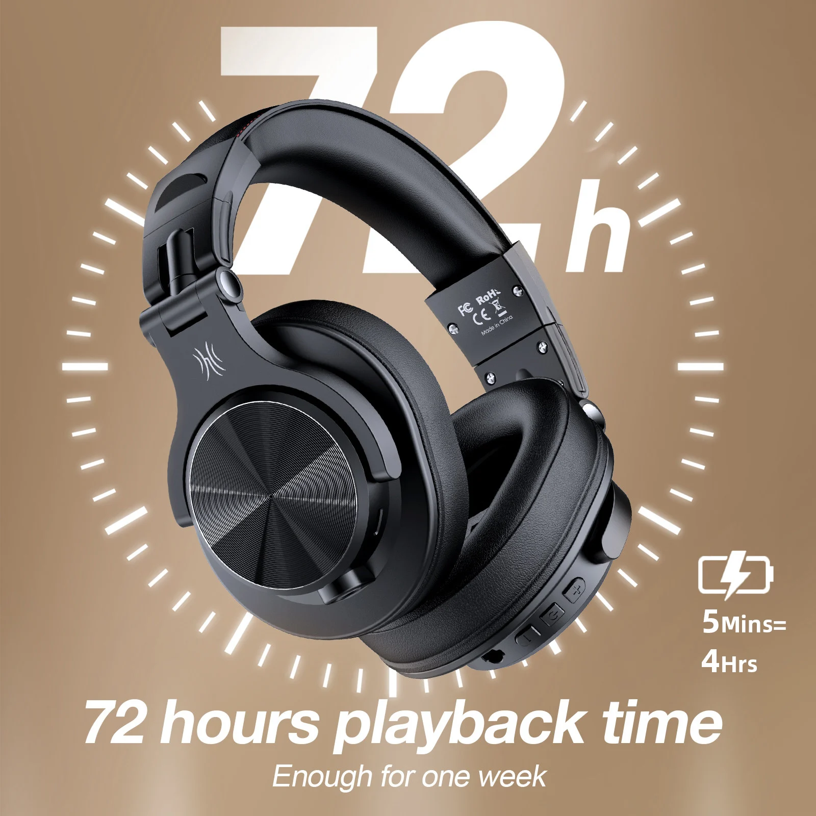 Headphone Bluetooth OneOdio Fu - Anc Wireless Over Ear Headphones ulasan dan harga
