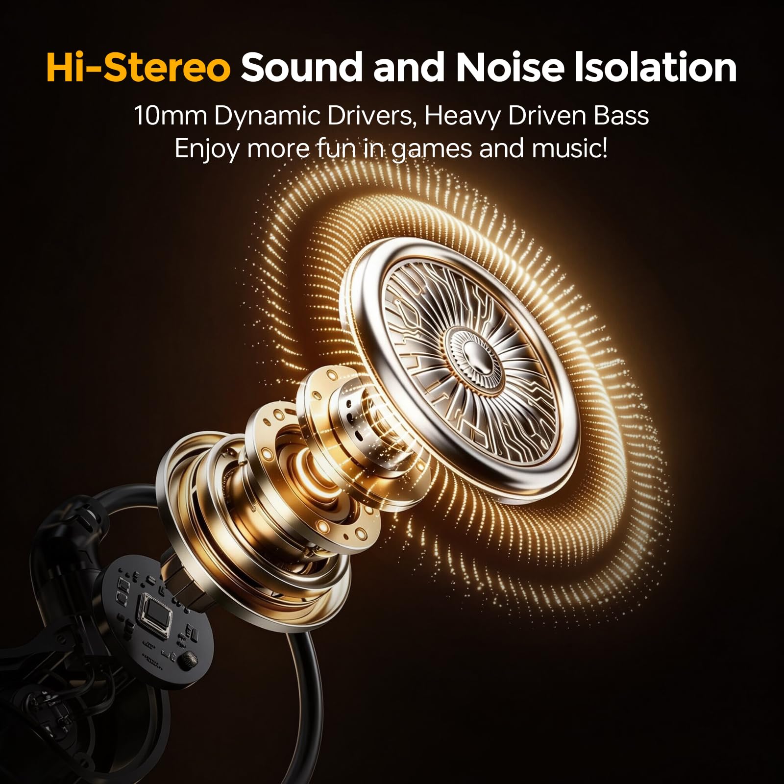 Earphone Gaming Berkabel 3,5 m - Type C Wired Earphones With Mic ulasan dan harga
