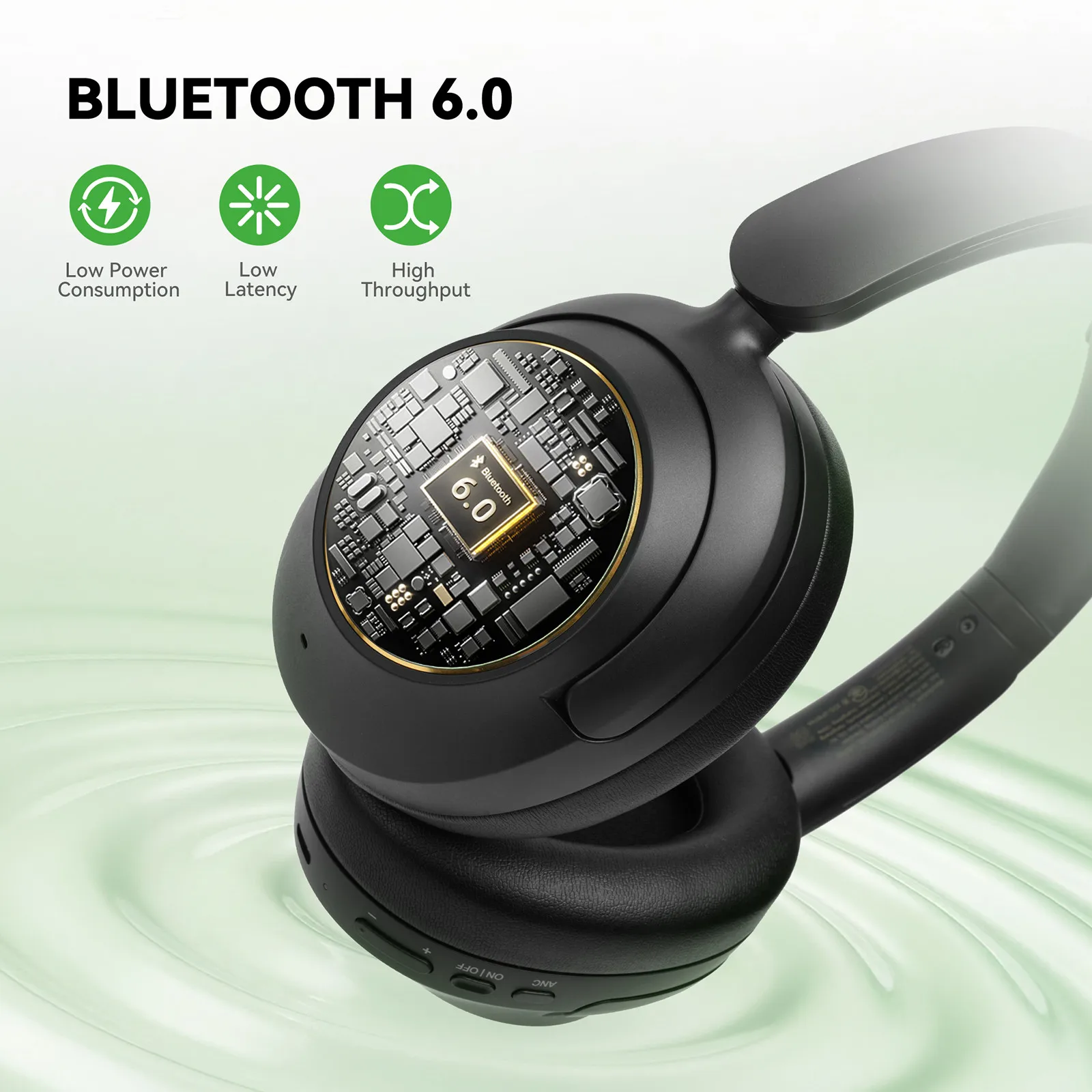 Headphone Nirkabel Bluetooth 6 - Anc Wireless Over Ear Headphones ulasan dan harga