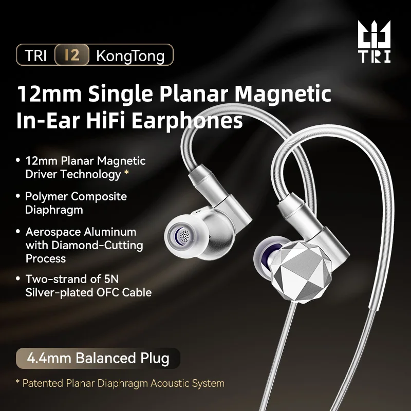 KBEAR TRI KongTong I2, Earphon - Planar Magnetic Iem Earphones ulasan dan harga